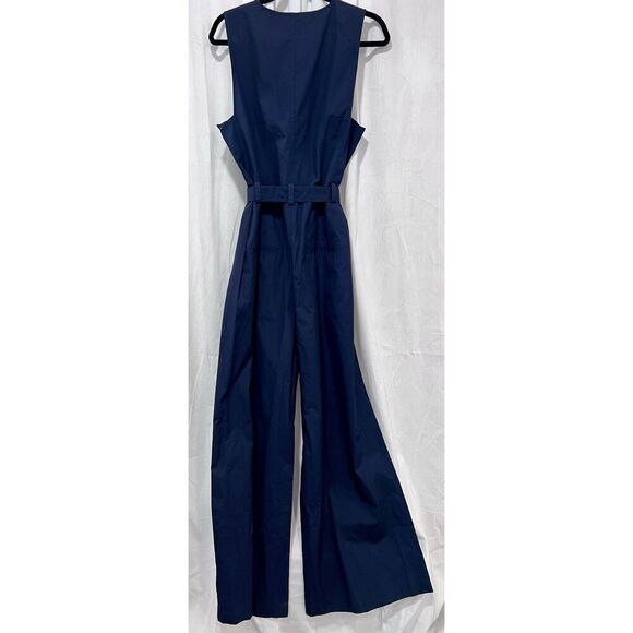 Ulla Johnson Women's Navy Cotton Wide-Leg Jumpsuit Size 16 NWOT - Picture 8 of 10